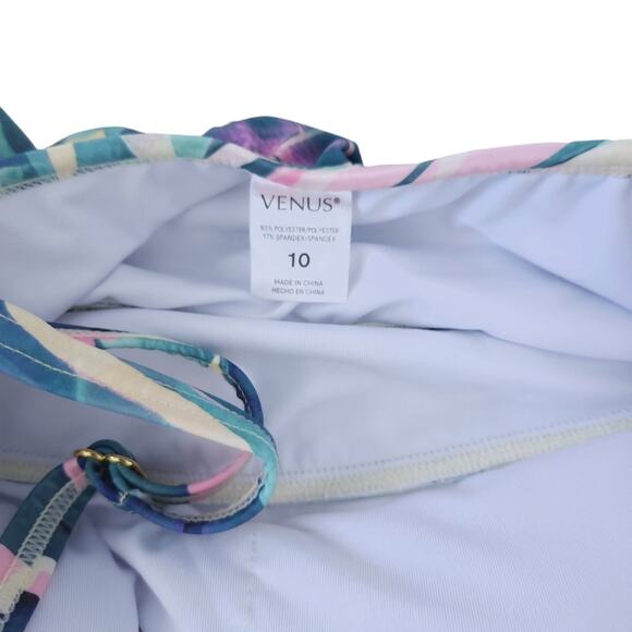 Venus One Piece Floral Swimsuit Size 10 Tropical Bathing Suit Palm Bathing Suit - Picture 4 of 4
